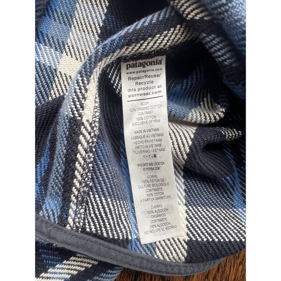 Patagonia Men's Fjord Loft Shirt Coastal Sunset Blue Organic Cotton NWT Medium - Picture 3 of 7